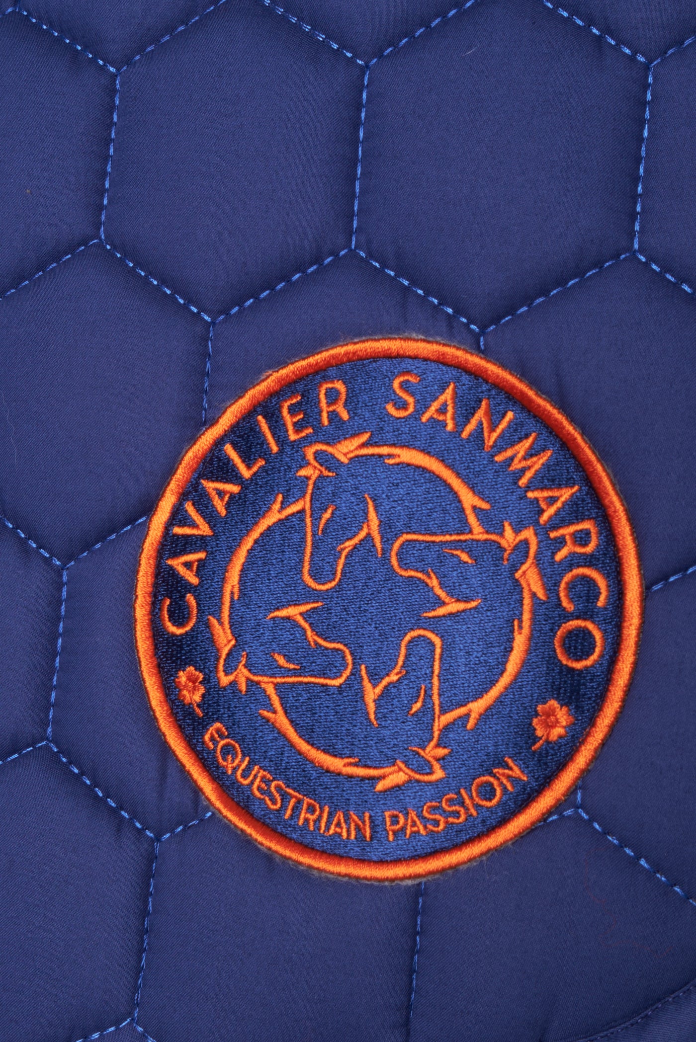 PARIS-P PONY SADDLE PAD HONEYCOMB ELECTRIC BLUE SATIN