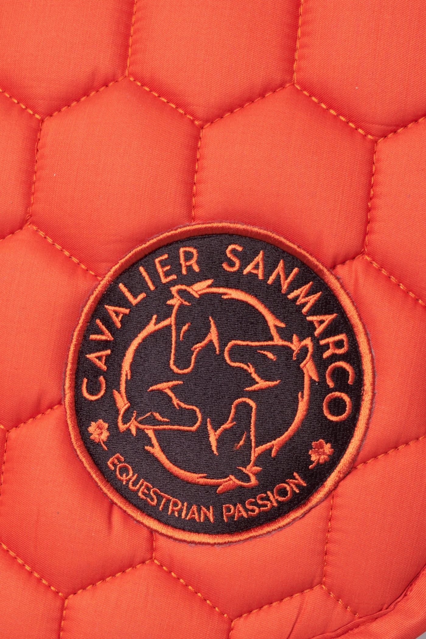 PARIS-P PONY SADDLE PAD HONEYCOMB ORANGE SATIN