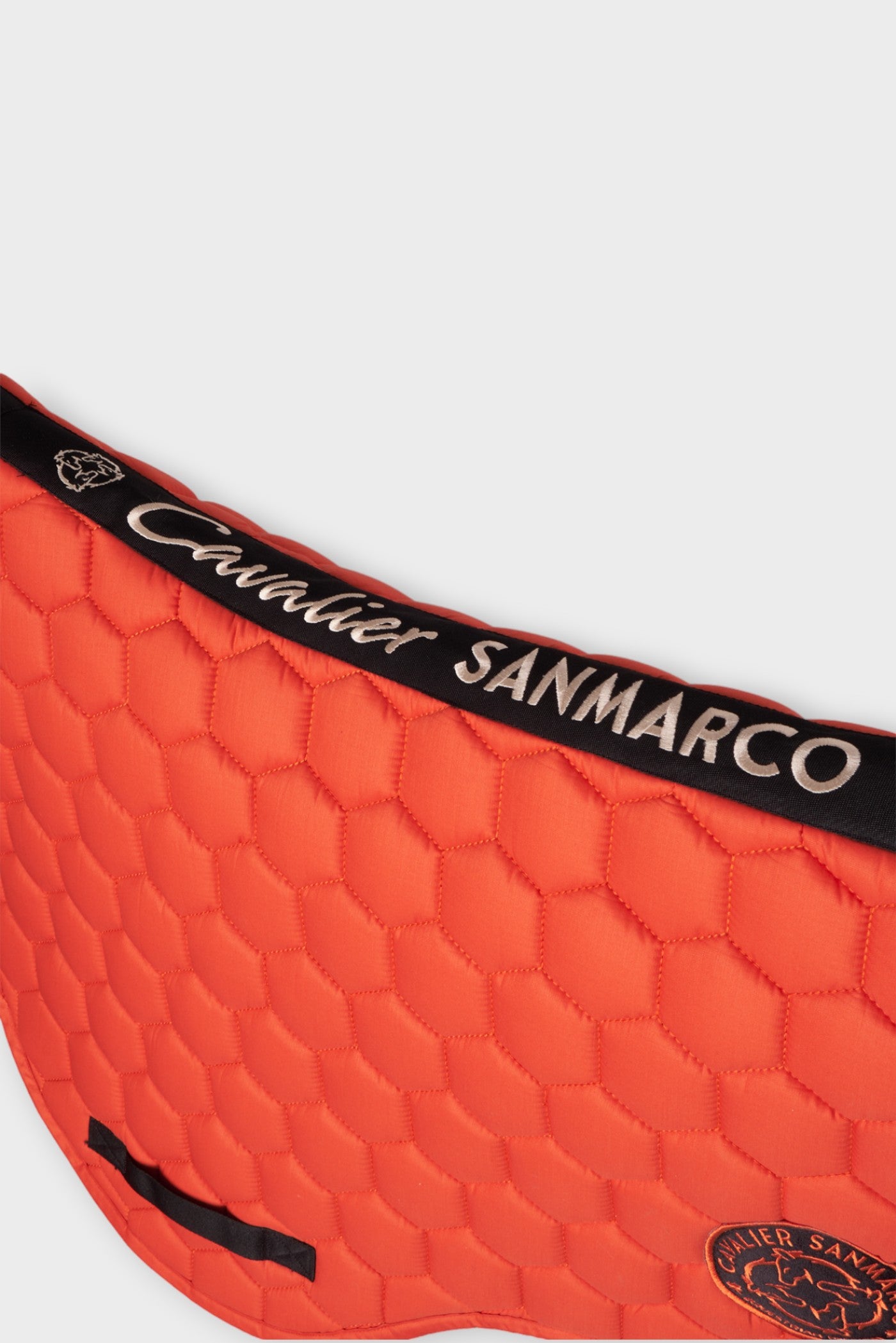 PARIS-P PONY SADDLE PAD HONEYCOMB ORANGE SATIN
