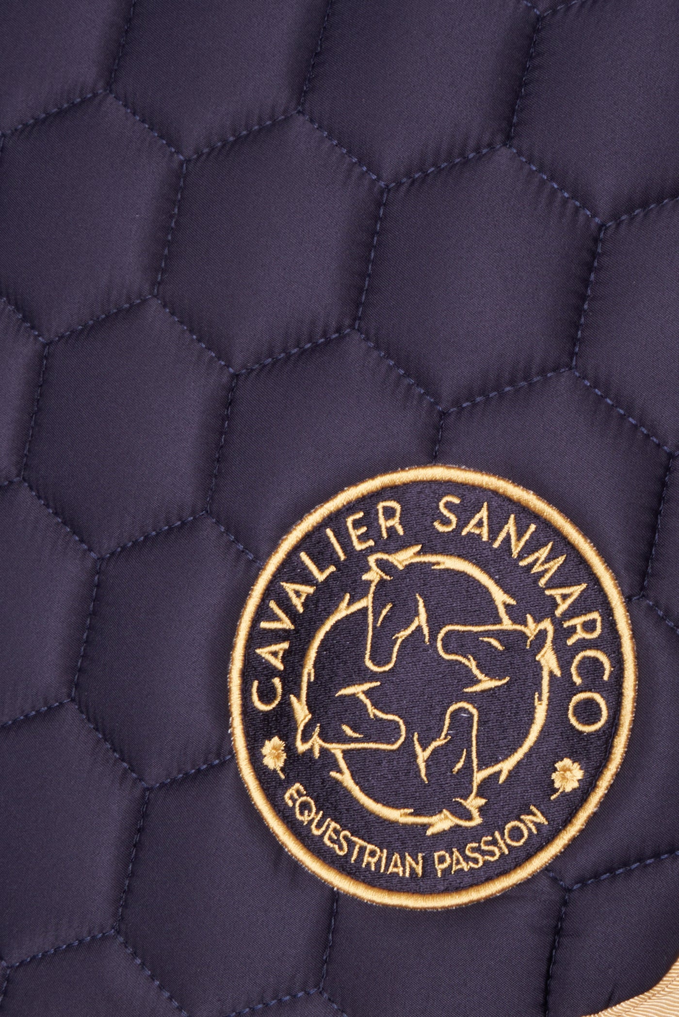 PARIS-P PONY SADDLE PAD HONEYCOMB NAVY SATIN