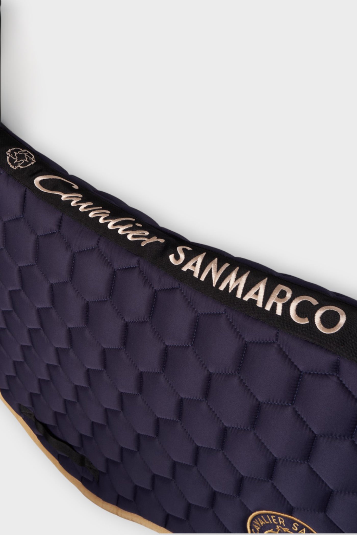 PARIS-P PONY SADDLE PAD HONEYCOMB NAVY SATIN