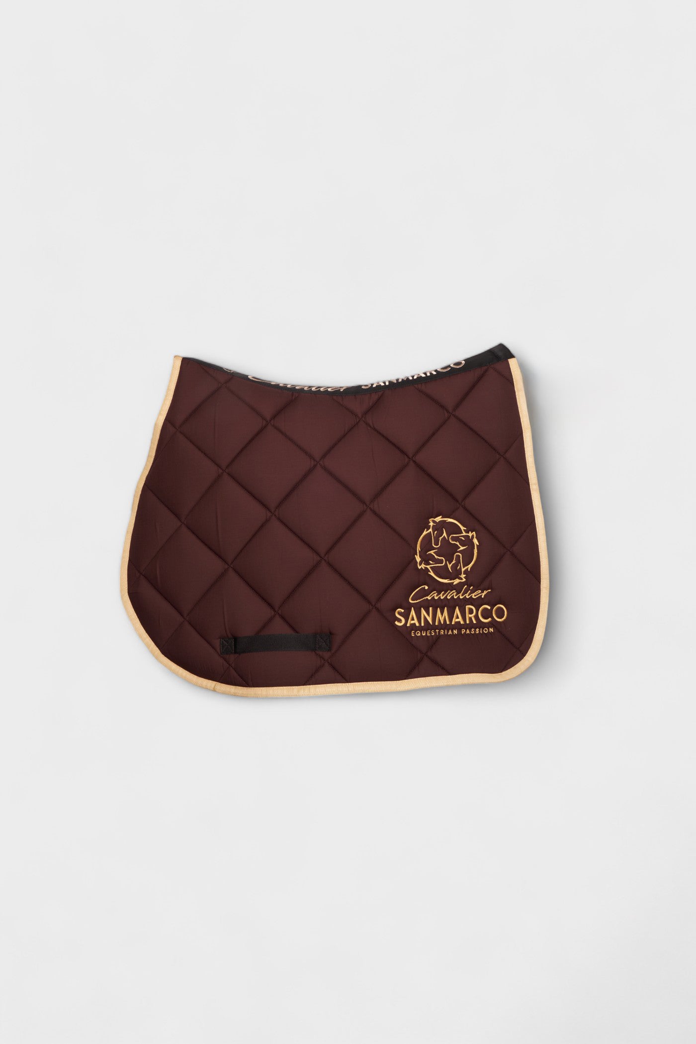 LONDON SADDLE PAD DIAMOND BROWN SATIN