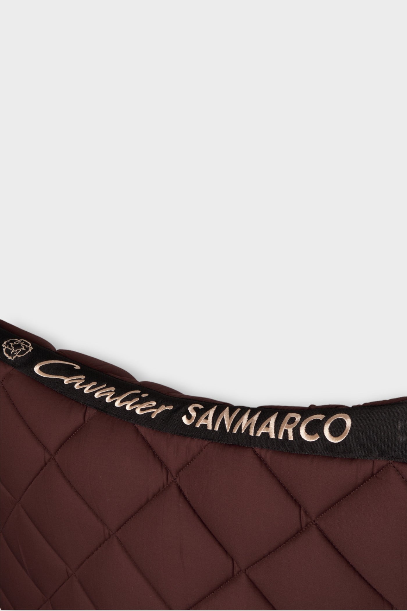 LONDON SADDLE PAD DIAMOND BROWN SATIN