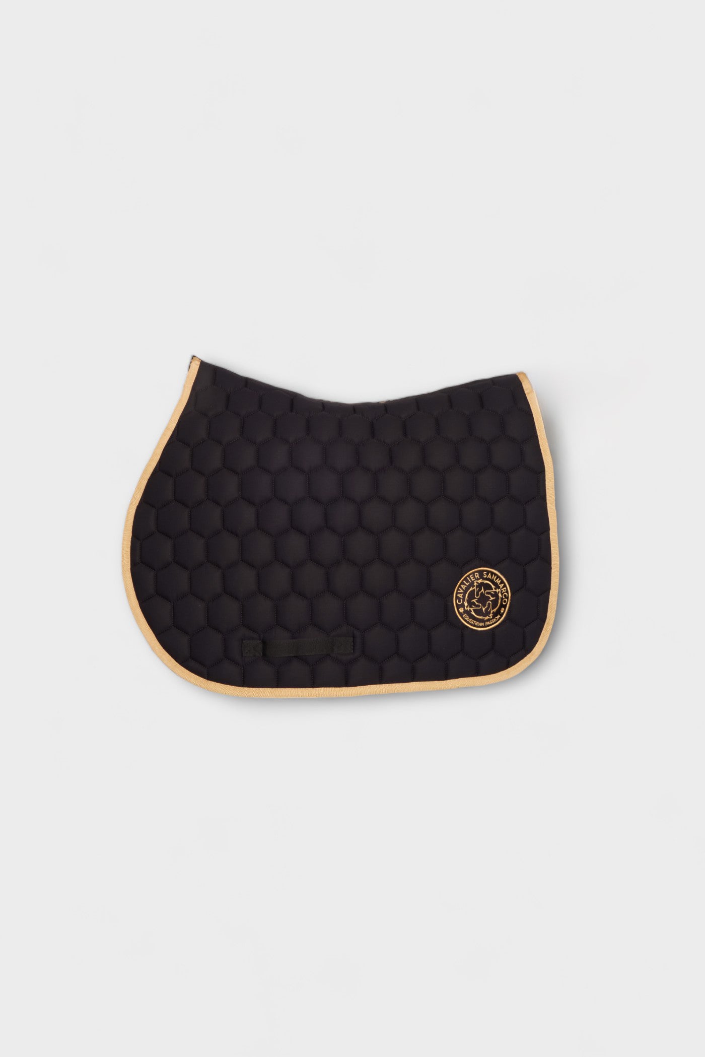 PARIS SADDLE PAD HONEYCOMB BLACK SATIN