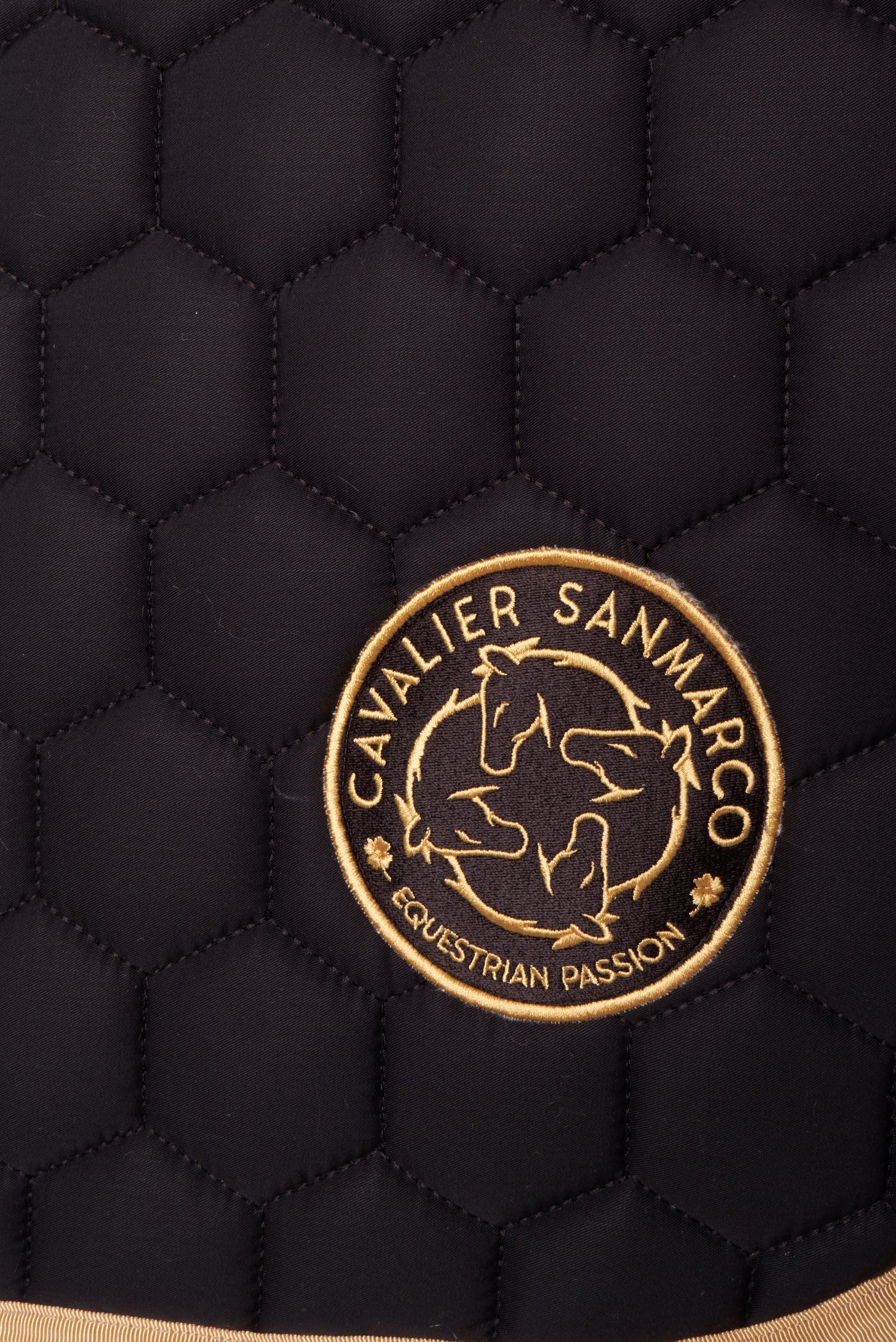 PARIS SADDLE PAD HONEYCOMB BLACK SATIN