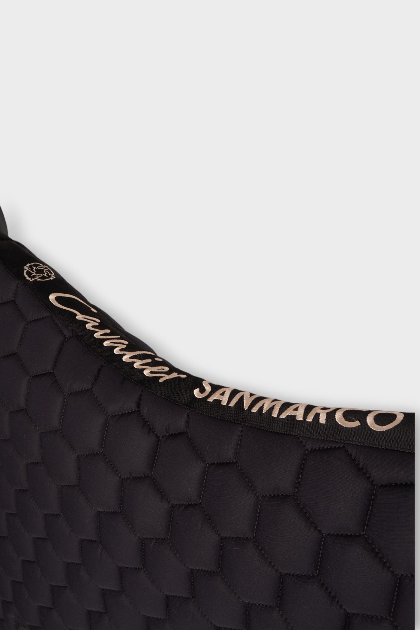 PARIS SADDLE PAD HONEYCOMB BLACK SATIN