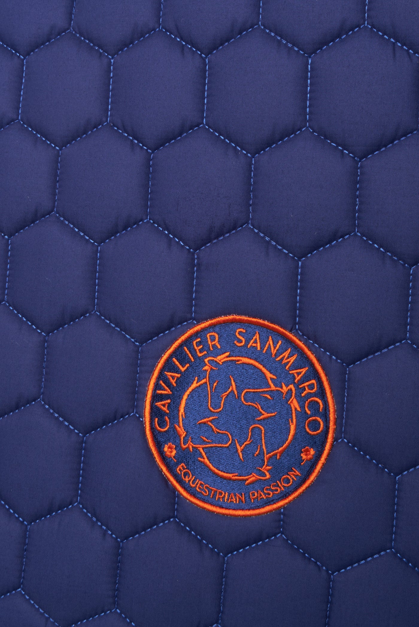 PARIS SADDLE PAD HONEYCOMB ELECTRIC BLUE SATIN