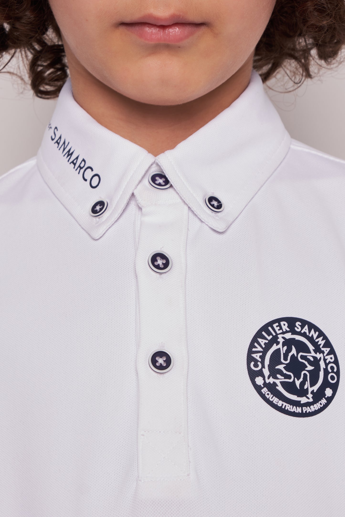 COMPETITION POLO S/S RIDER WHITE PIQUET
