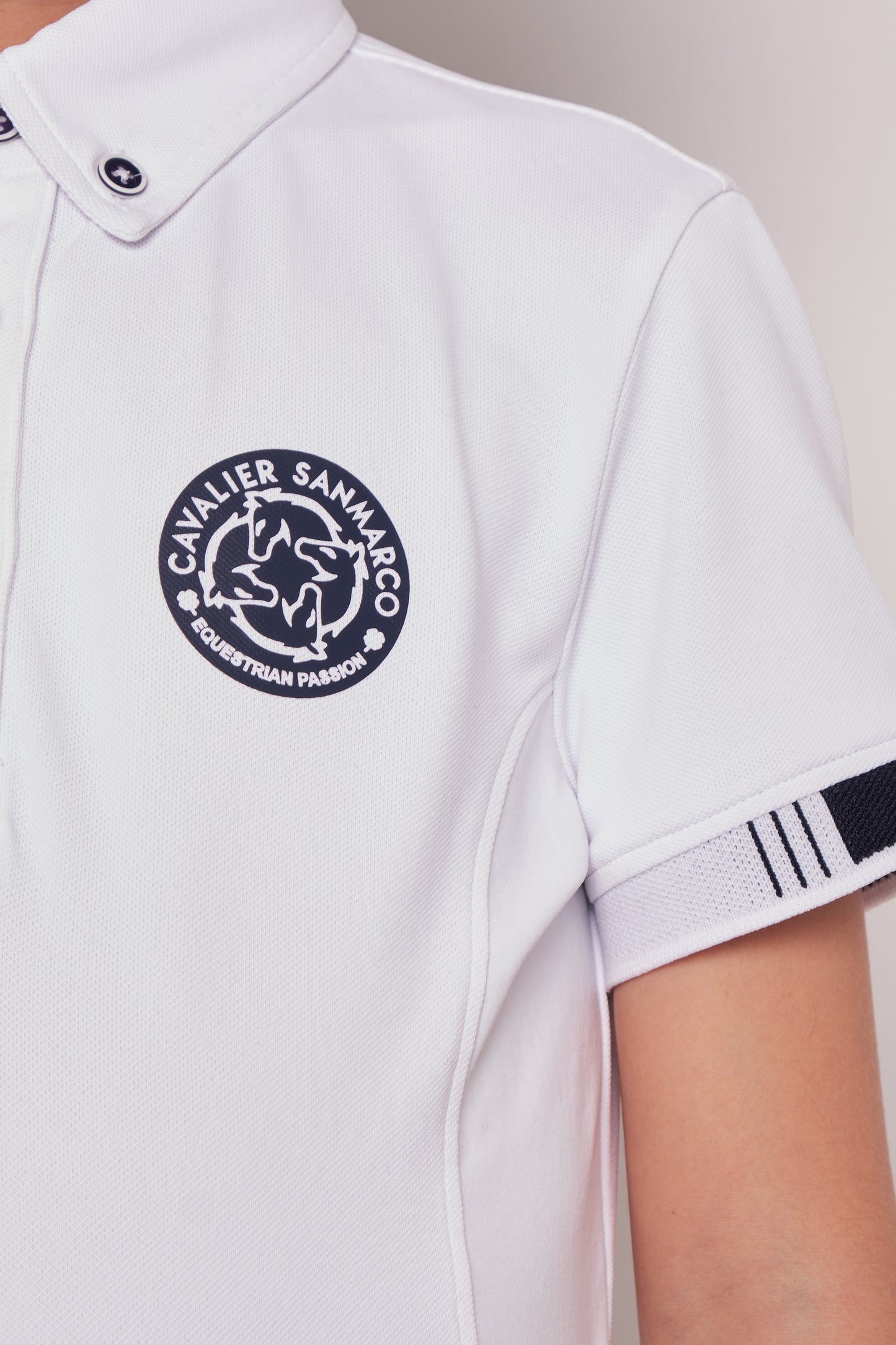 COMPETITION POLO S/S RIDER WHITE PIQUET