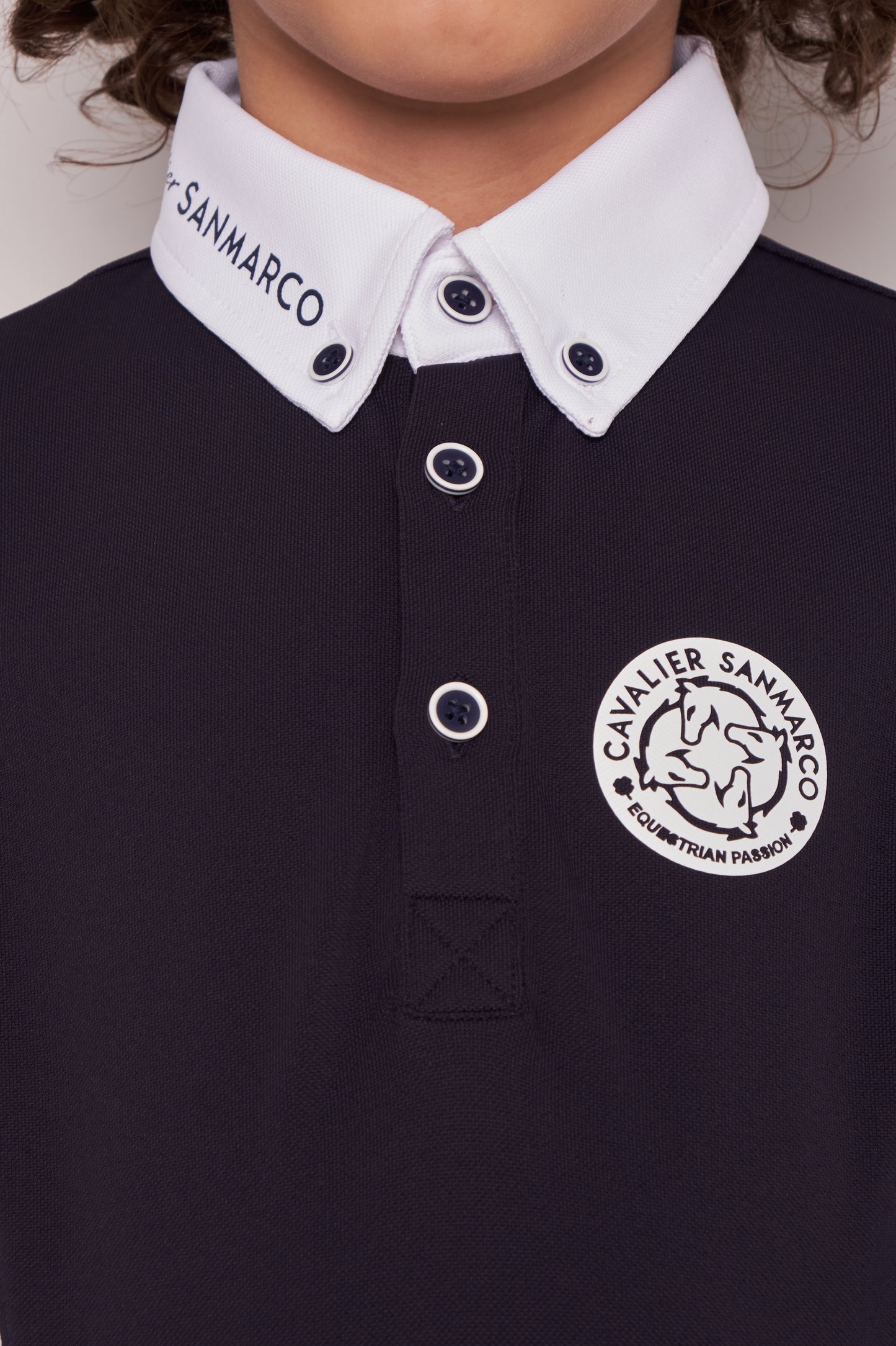 COMPETITION POLO L/S RIDER NAVY PIQUET