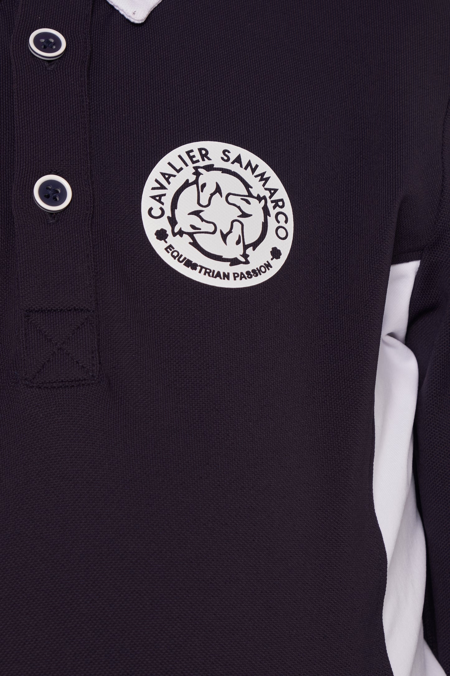 COMPETITION POLO L/S RIDER NAVY PIQUET