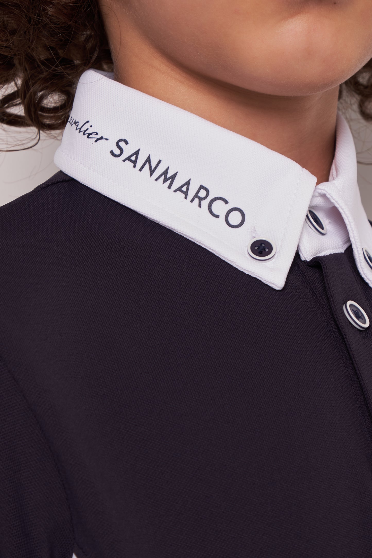 COMPETITION POLO L/S RIDER NAVY PIQUET