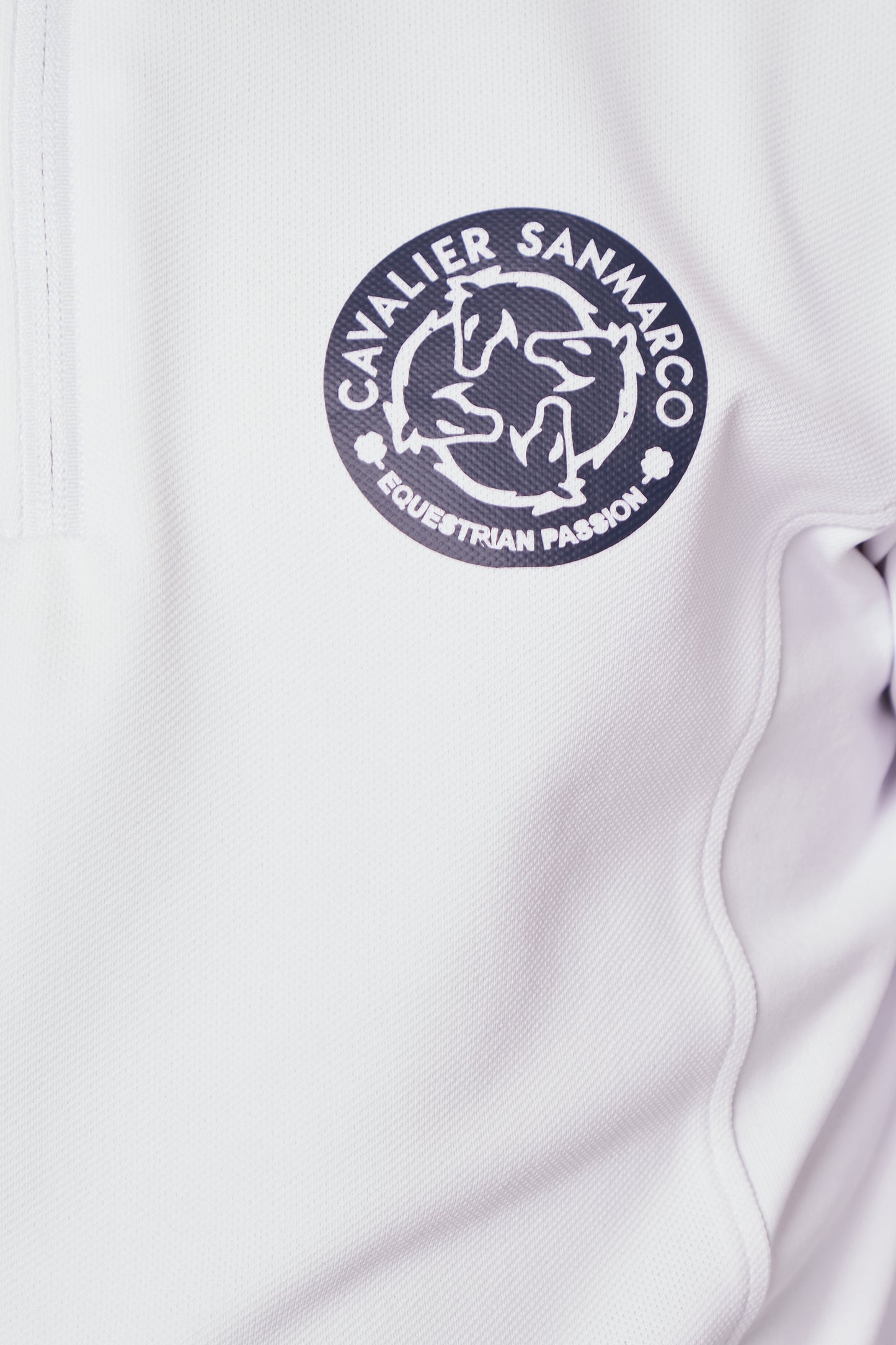 COMPETITION POLO L/S RIDER WHITE PIQUET