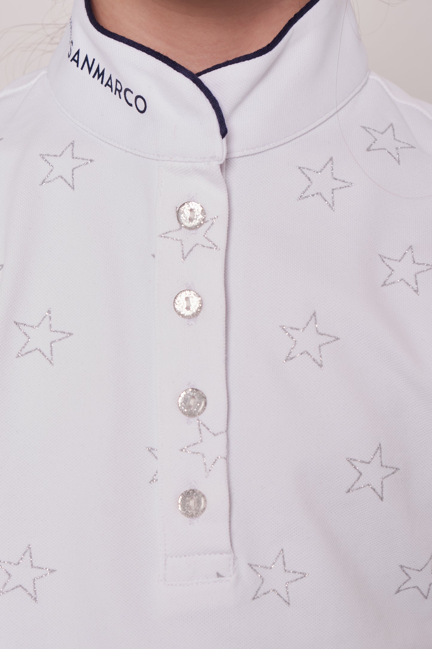 COMPETITION POLO S/S RIDER WHITE STARS PIQUET