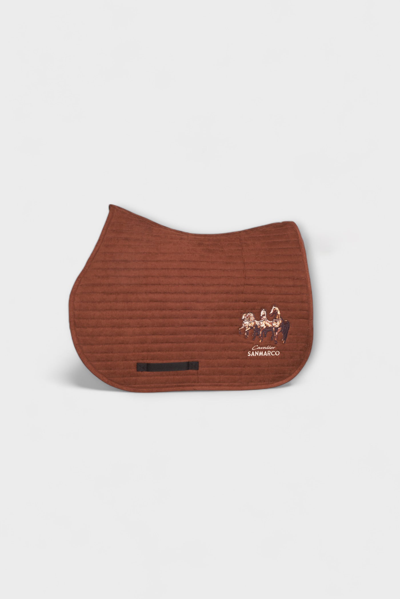 MANCHESTER SADDLE PAD ROWS LATTE SUEDE