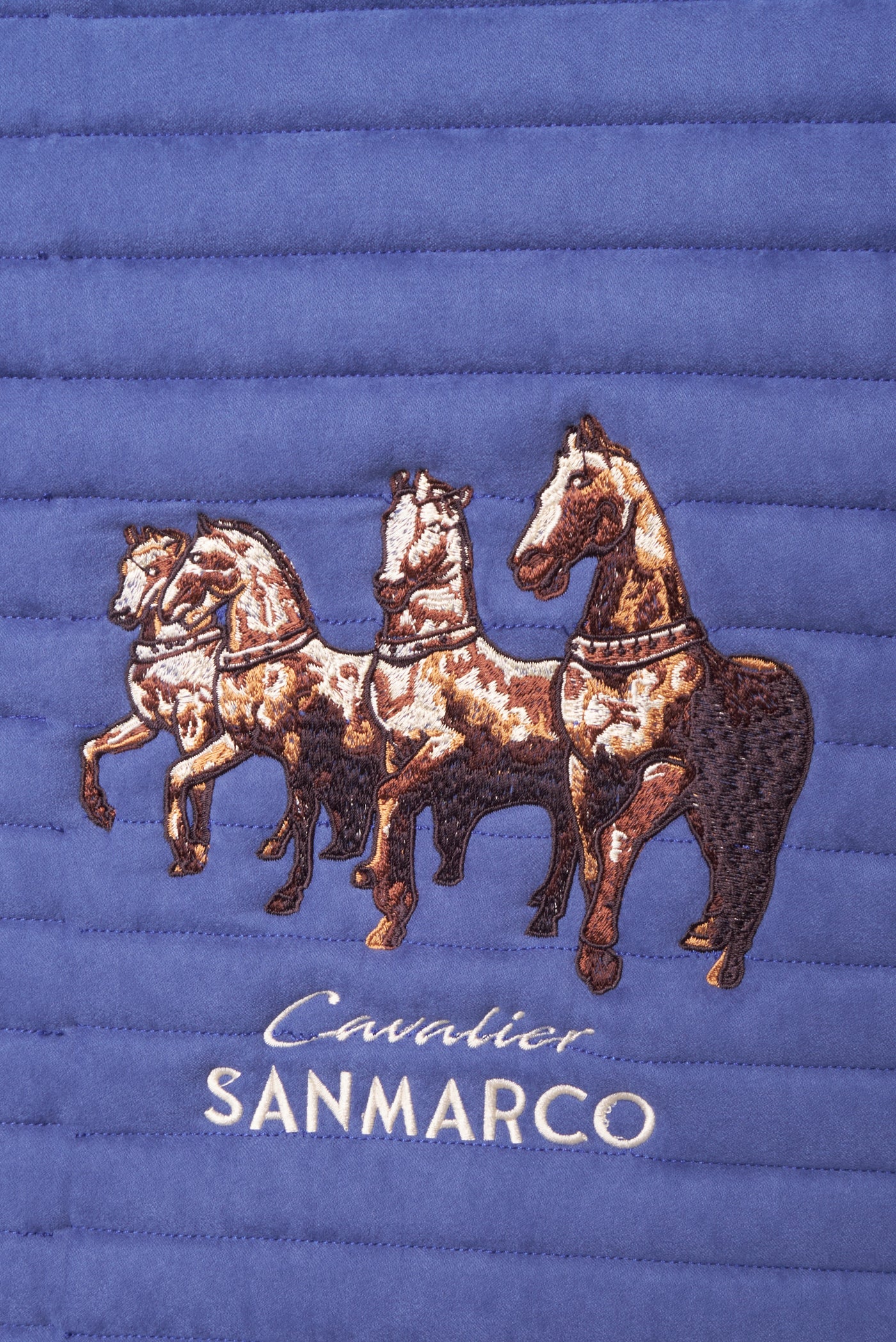 MANCHESTER SADDLE PAD ROWS ROYAL BLUE SUEDE