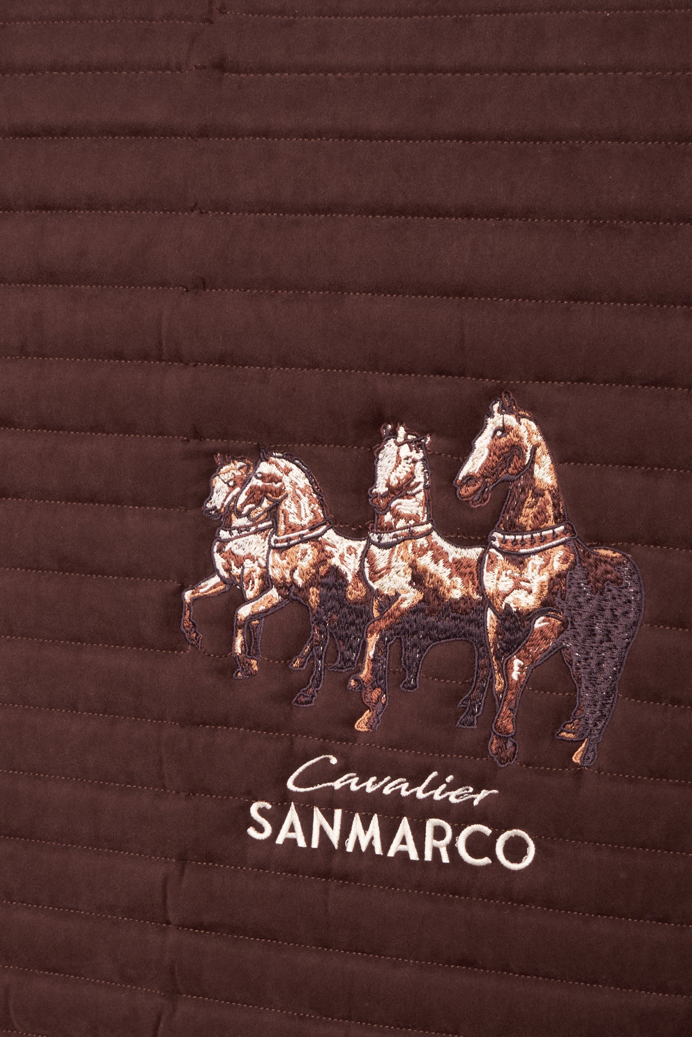MANCHESTER SADDLE PAD ROWS CHOCOLATE SUEDE