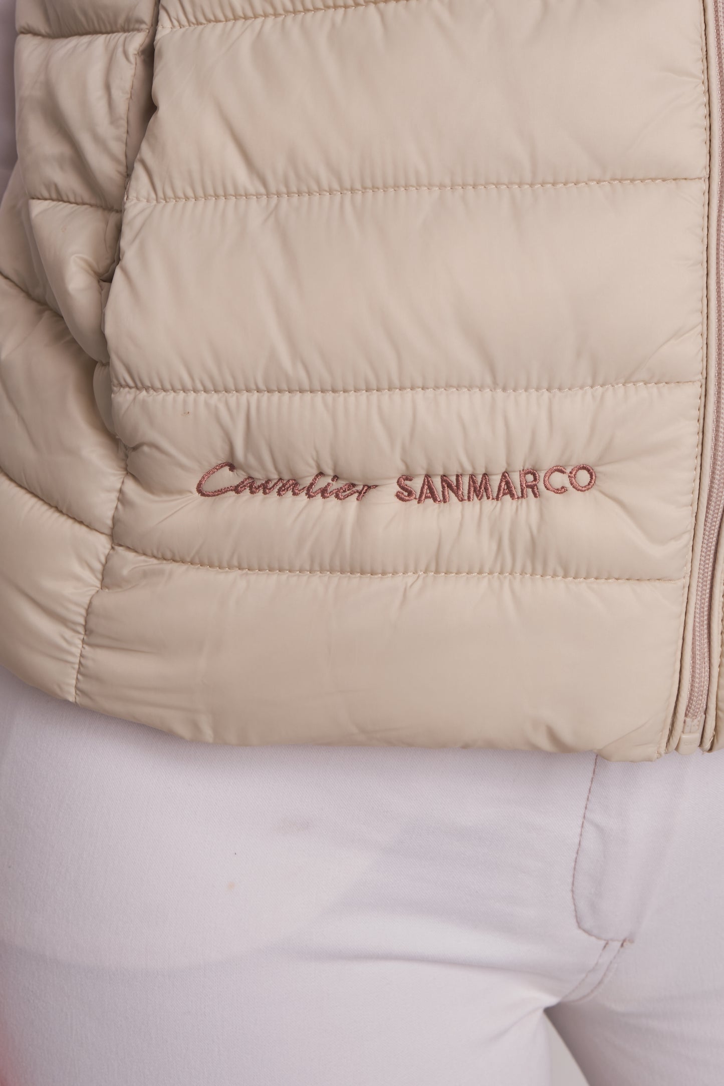 PUFFER VESTS RIDER CREAM NYLON
