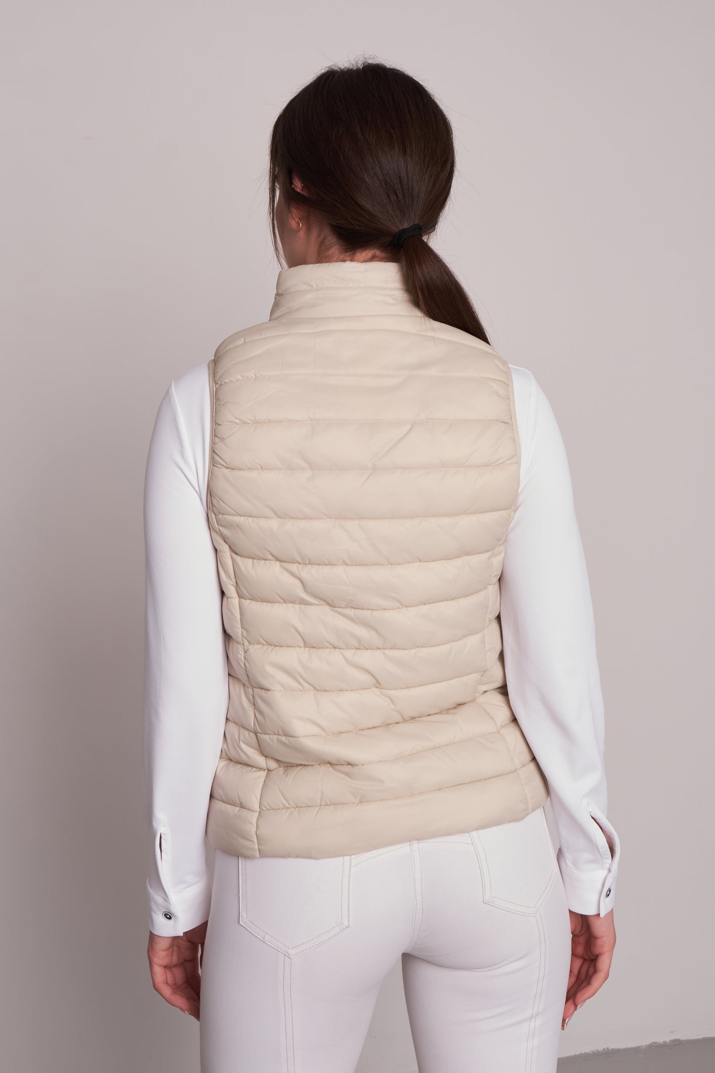 PUFFER VESTS RIDER CREAM NYLON