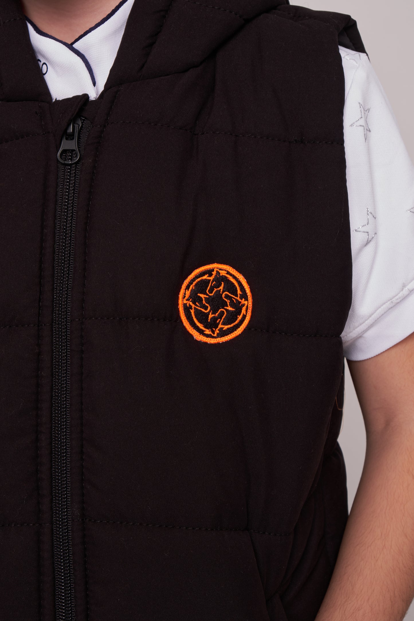 PUFFER VESTS RIDER BLACK NYLON
