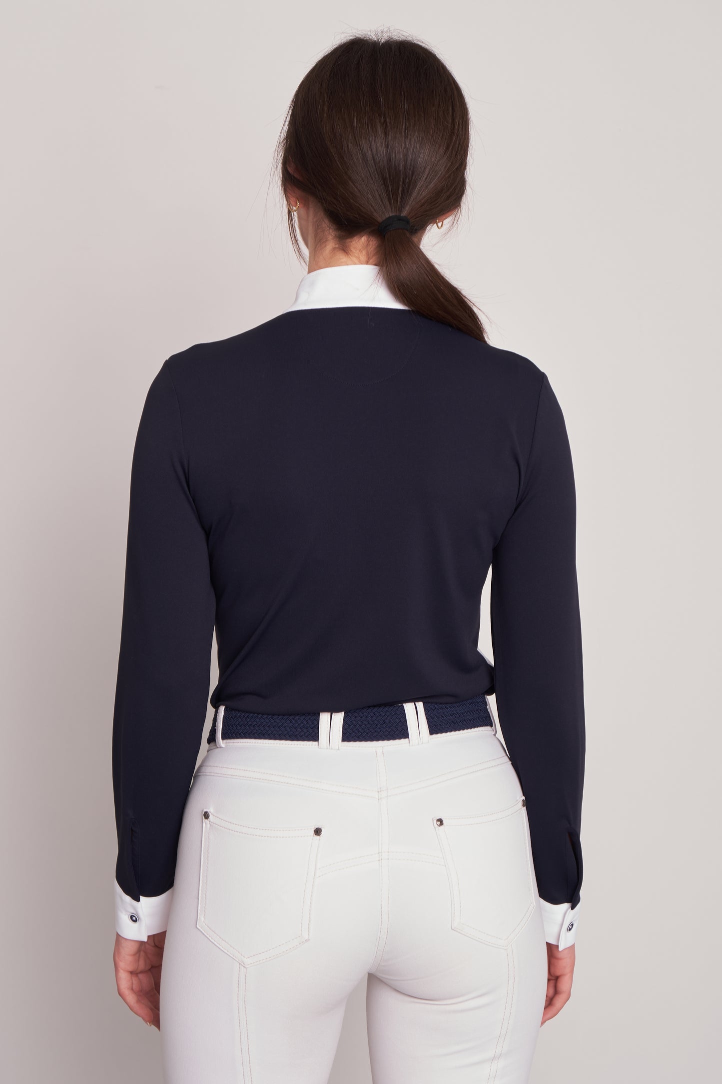 COMPETITION POLO L/S RIDER NAVY PIQUET