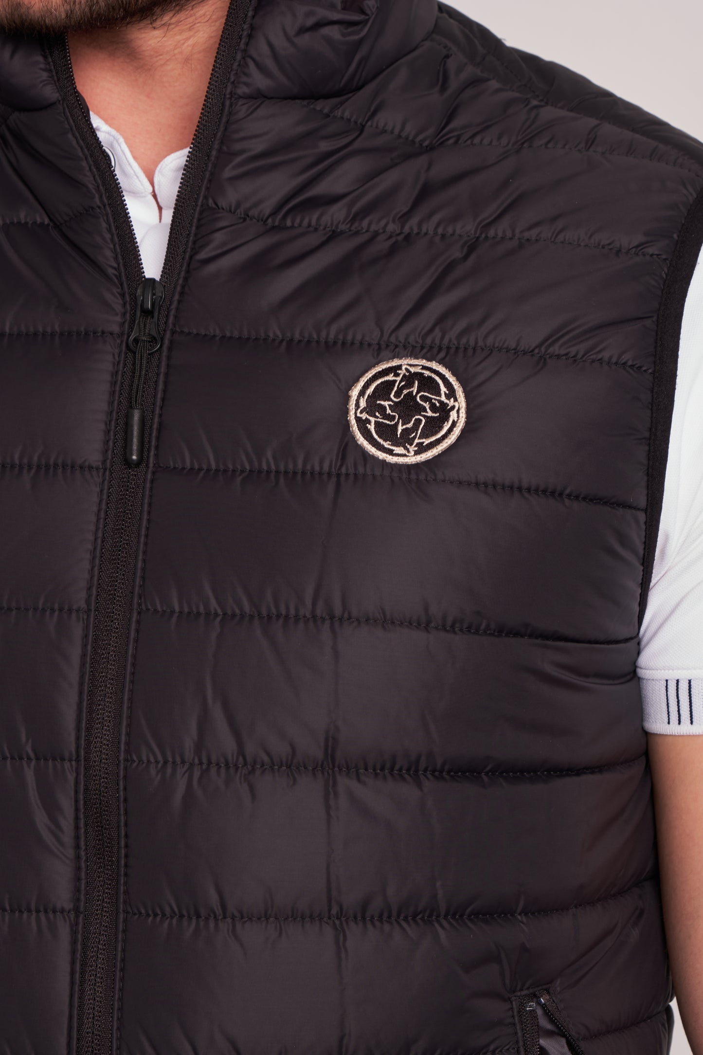 PUFFER VESTS RIDER BLACK NYLON