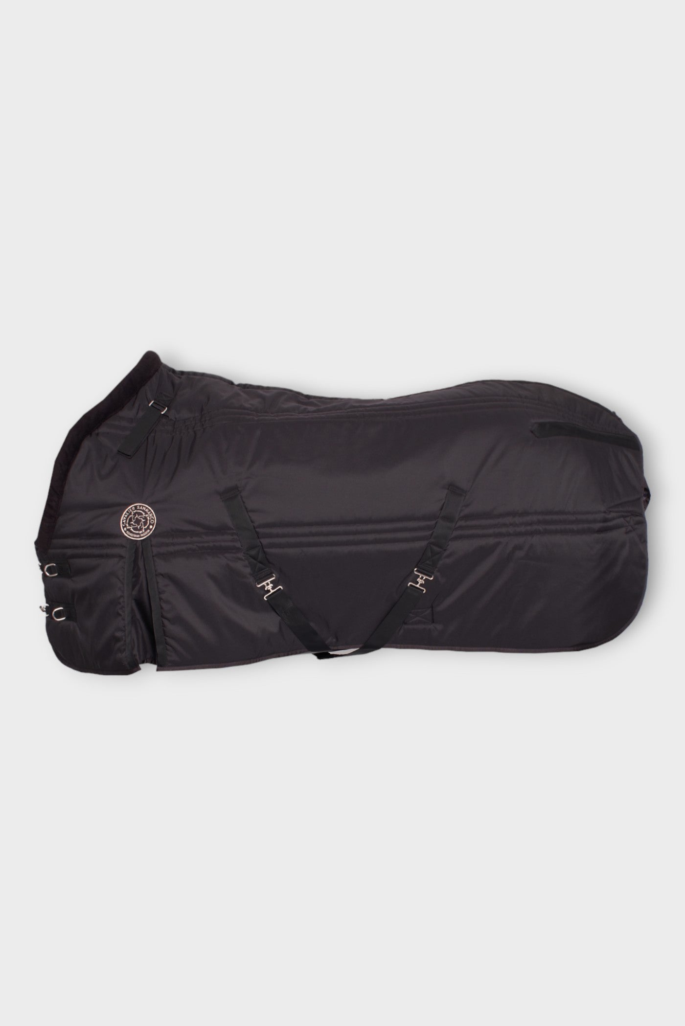 STABLE RUGS HORSE BLACK RAINPROOF SHELL