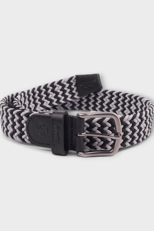 BELTS ACCESSORIES GRAY BRAIDED