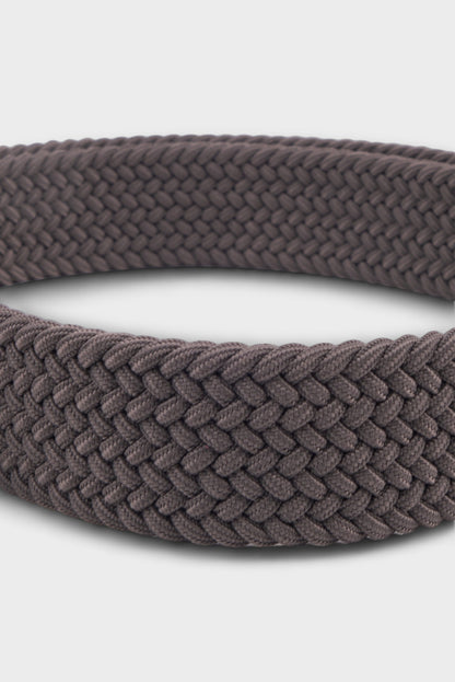 BELTS ACCESSORIES DARK GRAY BRAIDED