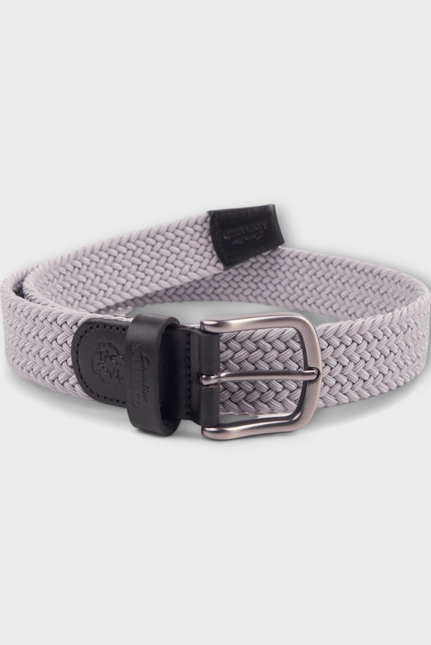 BELTS ACCESSORIES LIGHT GRAY BRAIDED