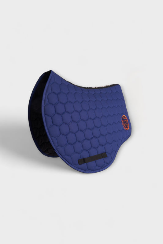 PARIS-P PONY SADDLE PAD HONEYCOMB ELECTRIC BLUE SATIN