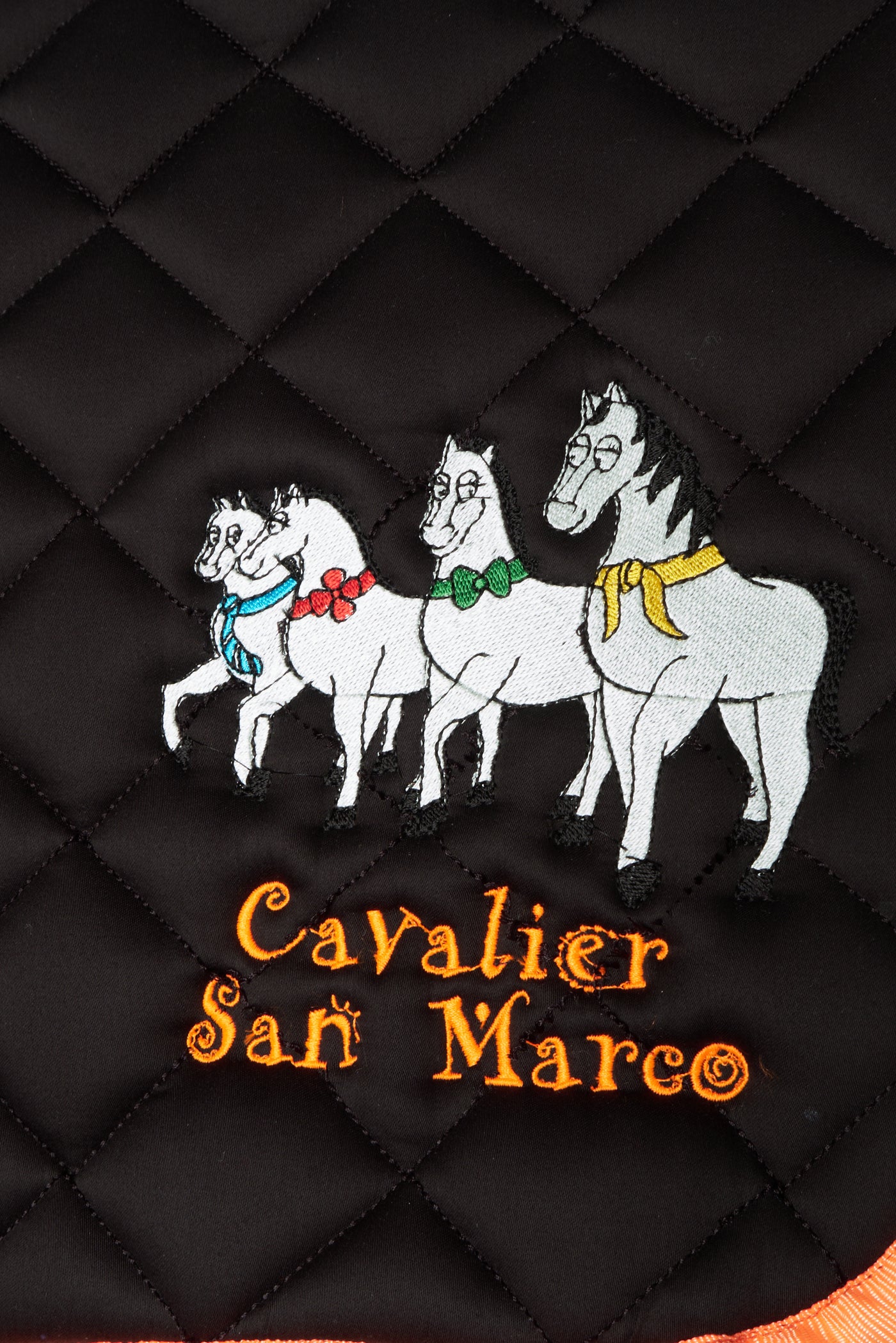 LONDON-P PONY SADDLE PAD DIAMOND BLACK SATIN