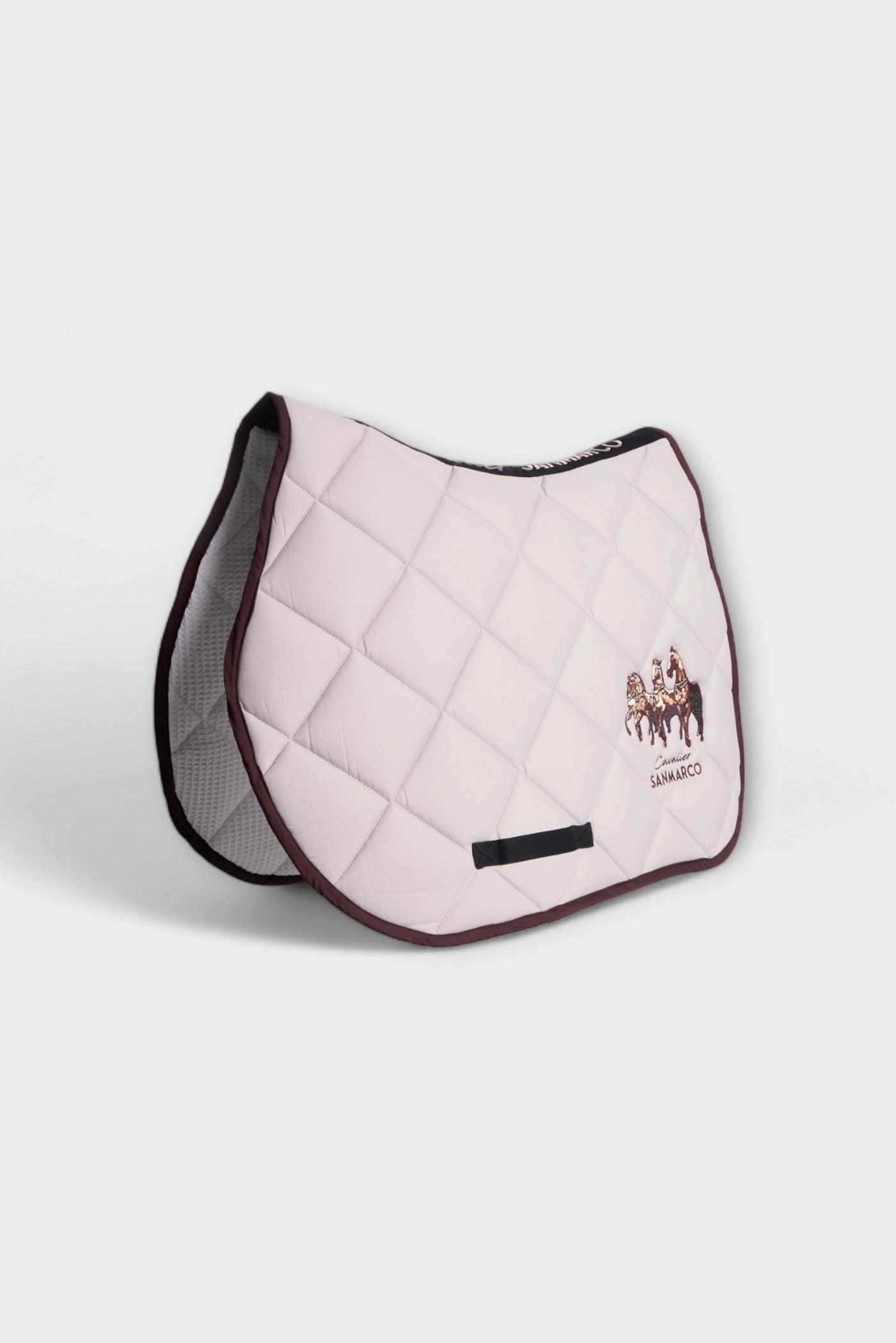 LONDON-H HERITAGE DIAMOND SADDLE PAD  BEIGE TWILL