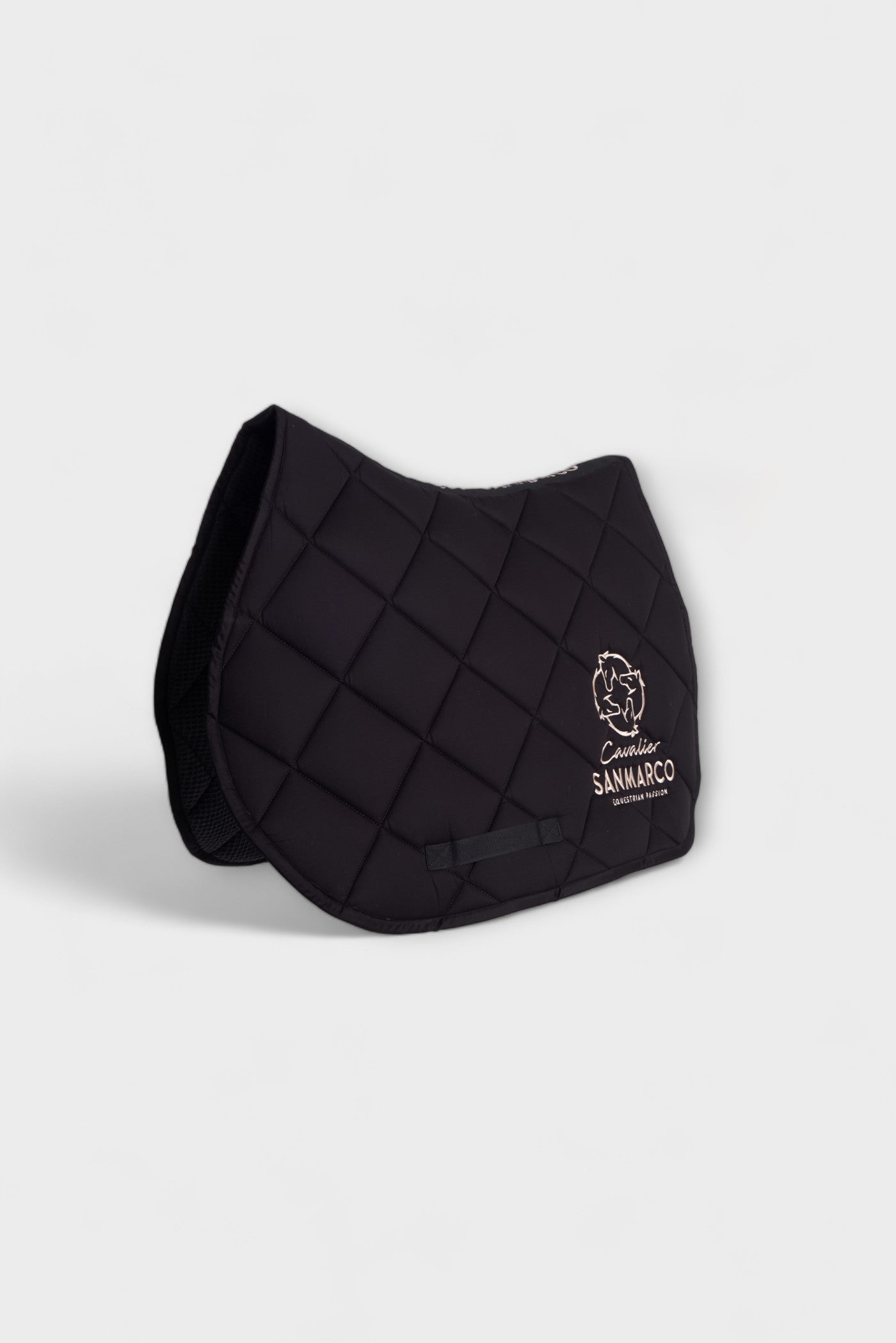 LONDON SADDLE PAD DIAMOND HORSE BLACK SATIN