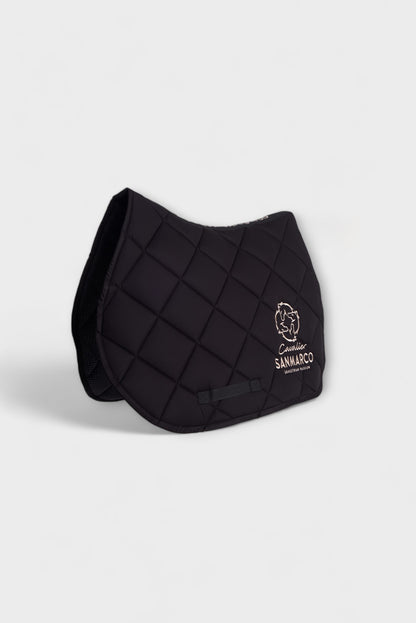 LONDON SADDLE PAD DIAMOND HORSE BLACK SATIN