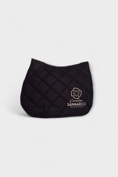 LONDON SADDLE PAD DIAMOND HORSE BLACK SATIN