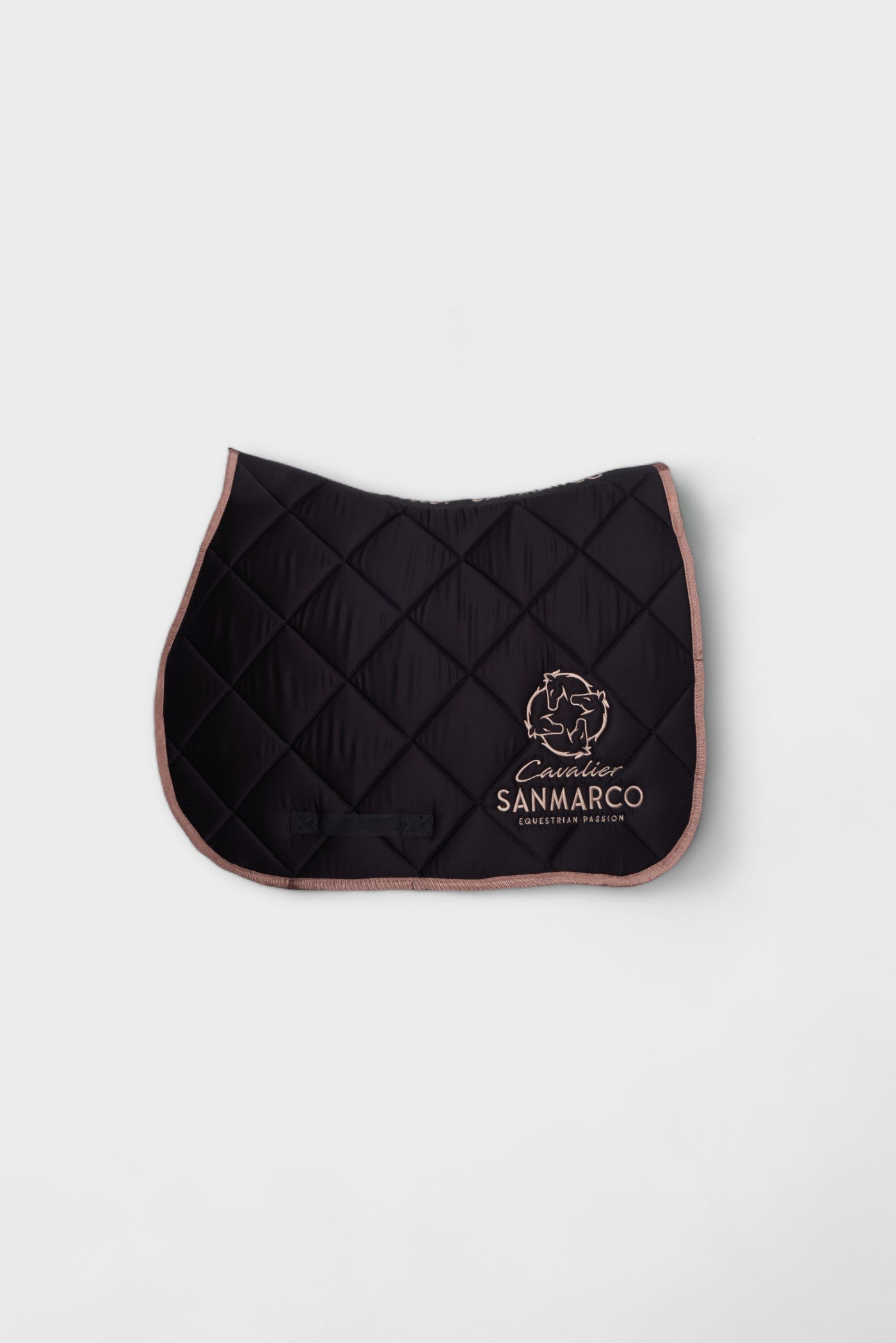 LONDON SADDLE PAD DIAMOND BLACK SATIN