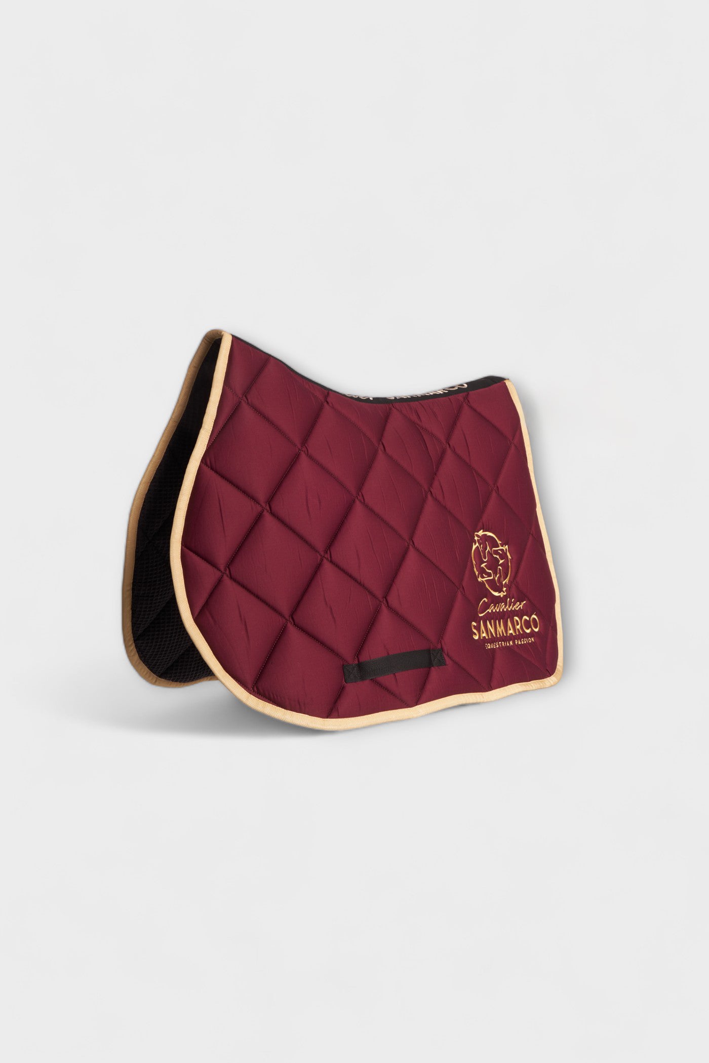 LONDON SADDLE PAD DIAMOND BORDEAUX SATIN