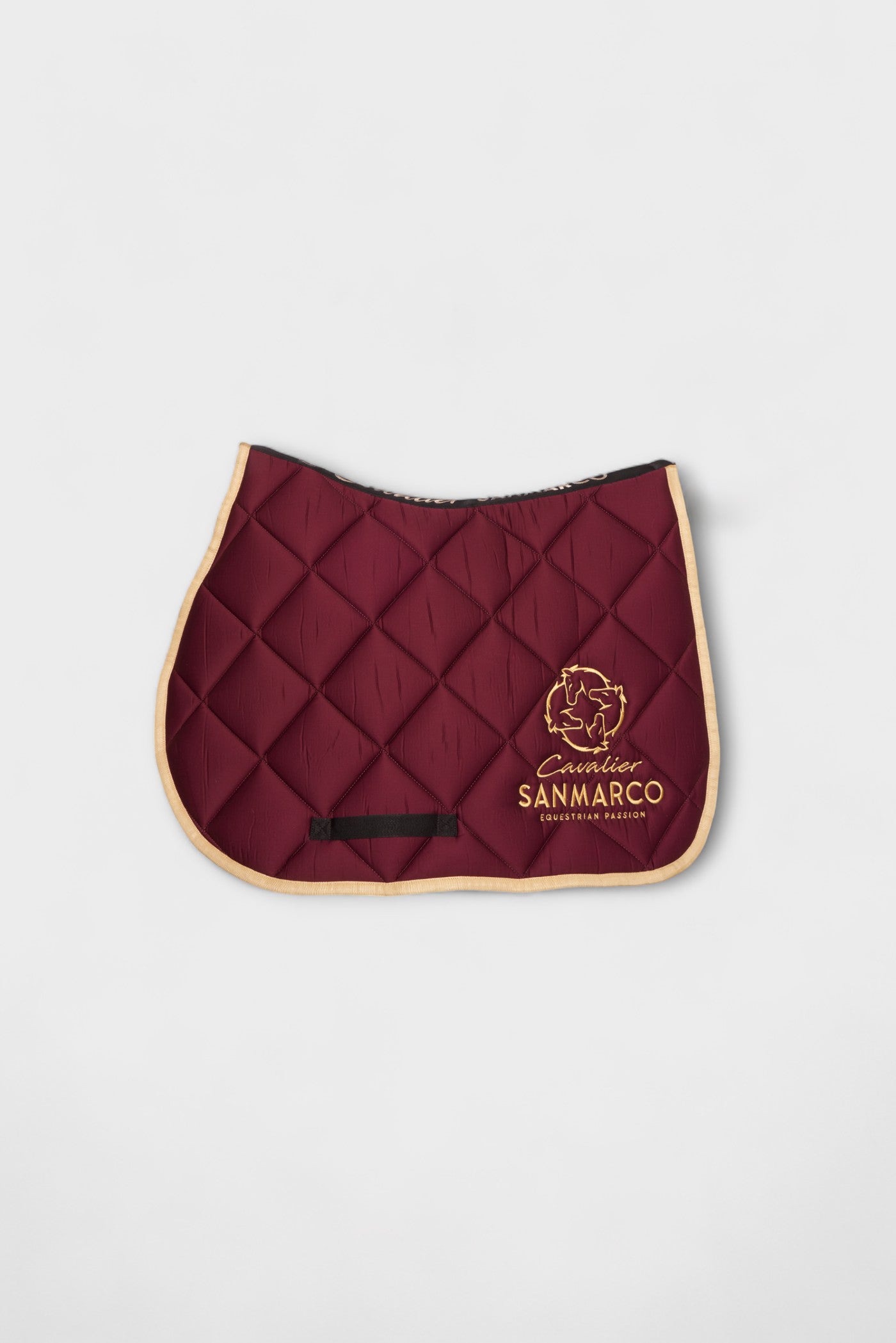 LONDON SADDLE PAD DIAMOND BORDEAUX SATIN