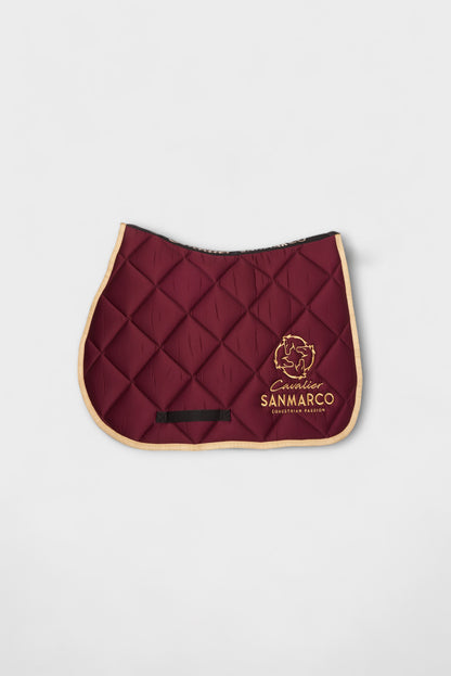 LONDON SADDLE PAD DIAMOND BORDEAUX SATIN