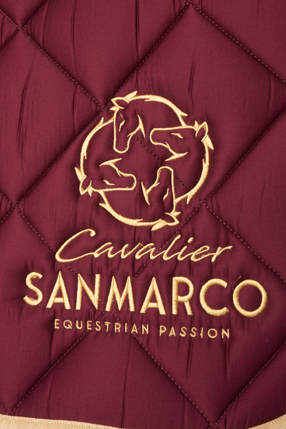 LONDON SADDLE PAD DIAMOND BORDEAUX SATIN