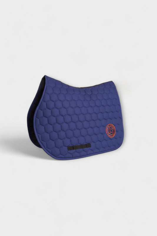 PARIS SADDLE PAD HONEYCOMB ELECTRIC BLUE SATIN