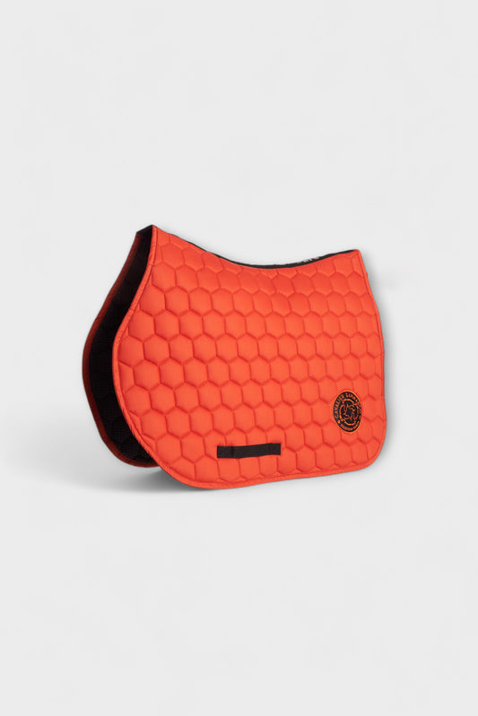 PARIS SADDLE PAD HONEYCOMB ORANGE TWILL