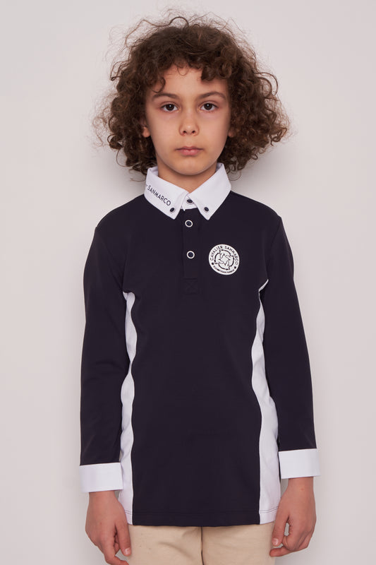 COMPETITION POLO S/S RIDER NAVY PIQUET