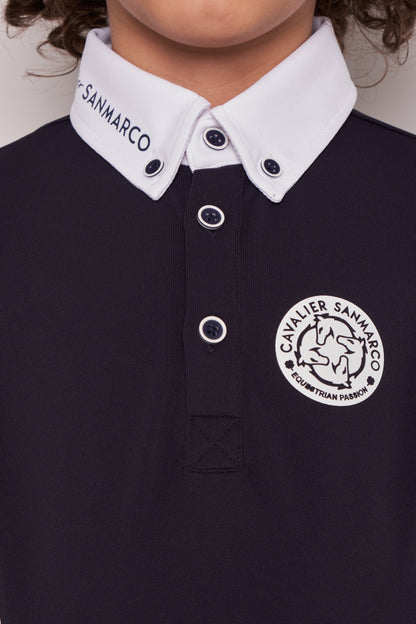 COMPETITION POLO S/S RIDER NAVY PIQUET