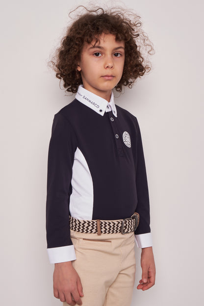 COMPETITION POLO S/S RIDER NAVY PIQUET