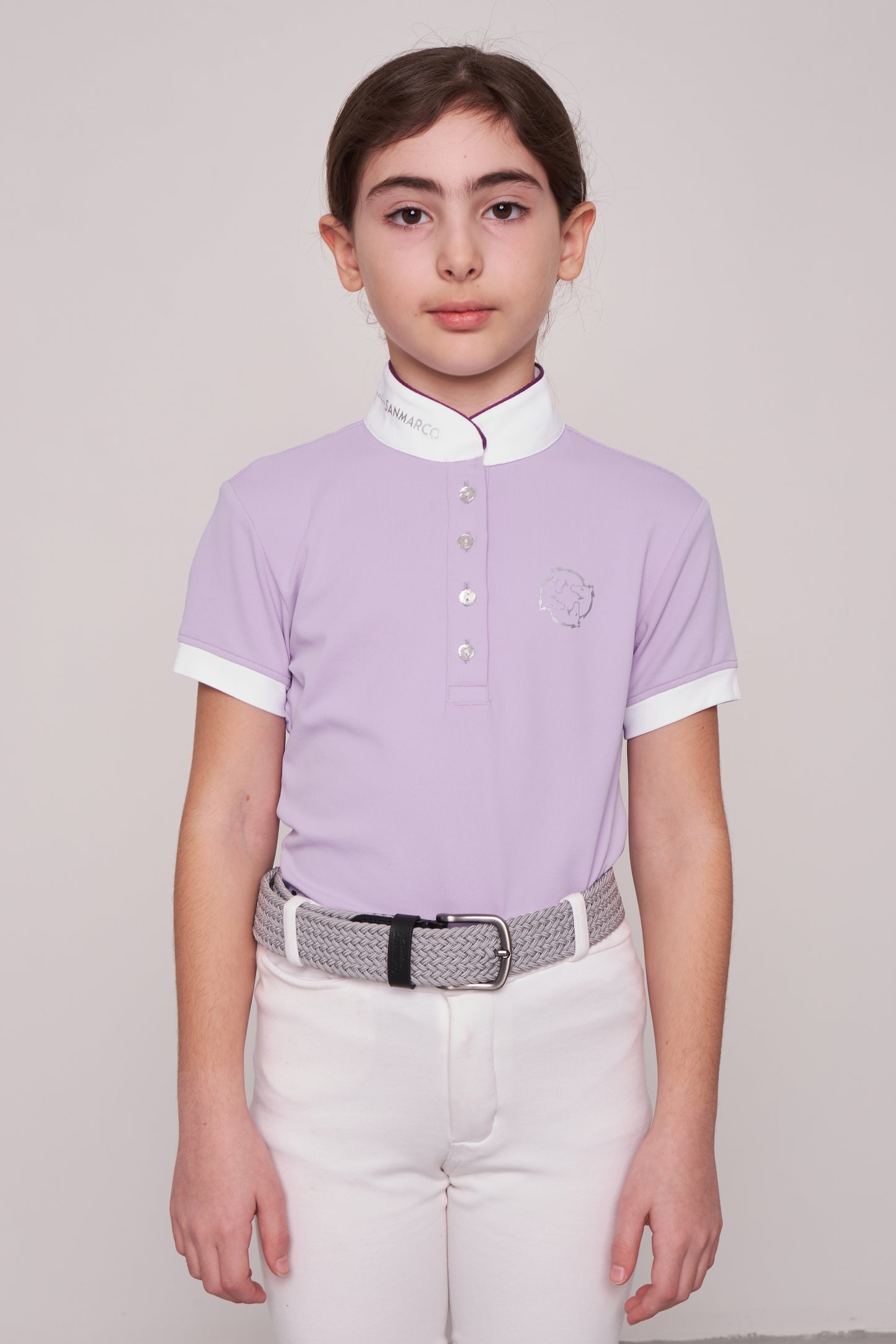 COMPETITION POLO S/S RIDER LILAC PIQUET