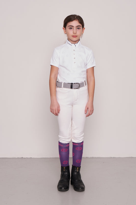 COMPETITION POLO S/S RIDER WHITE STARS PIQUET