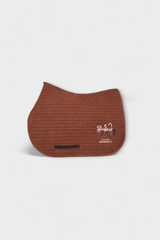SADDLE PAD ROWS HORSE LATTE SUEDE