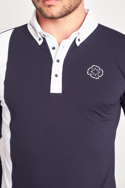 COMPETITION POLO L/S RIDER NAVY PIQUET